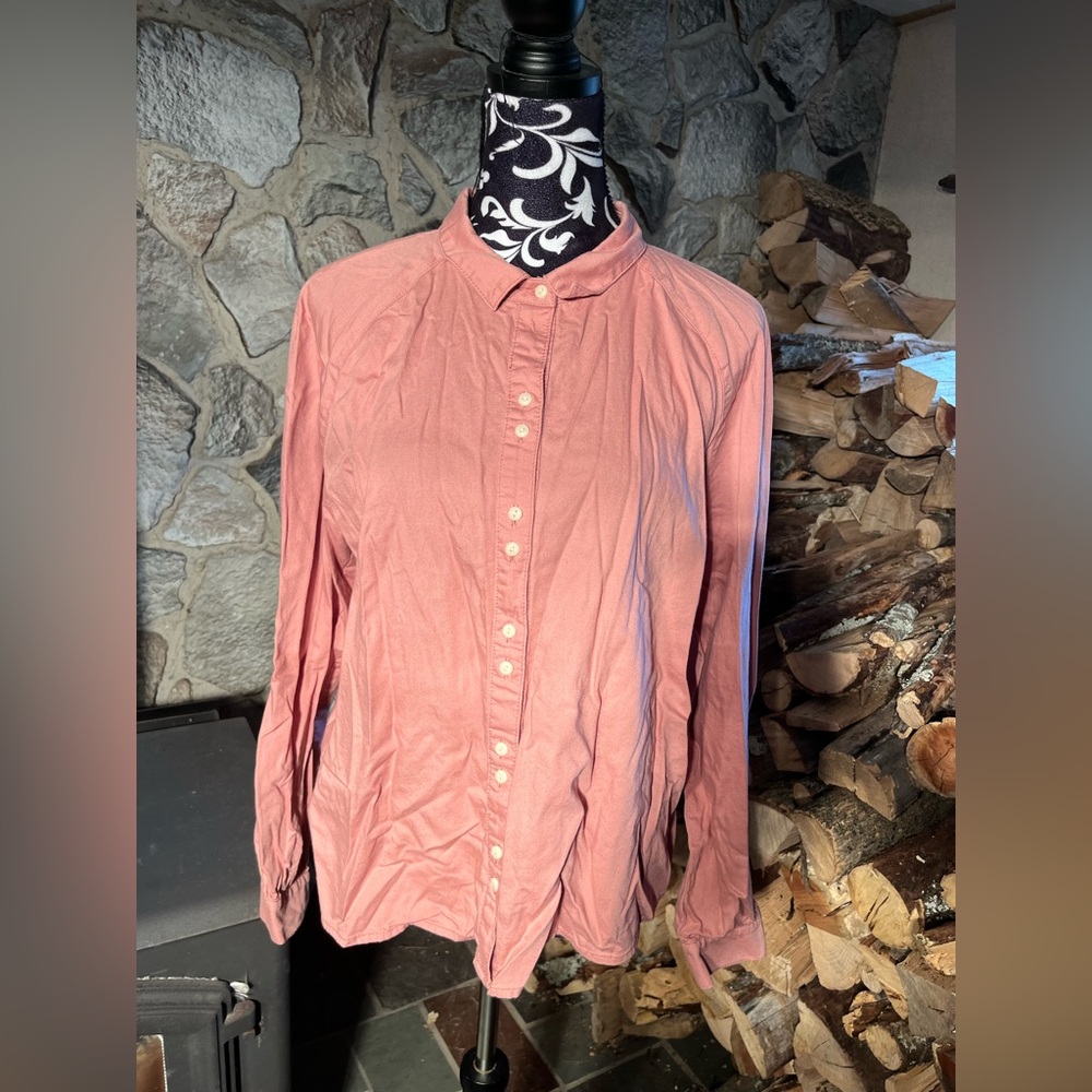 L.L.Bean Signature Pink Button Down L